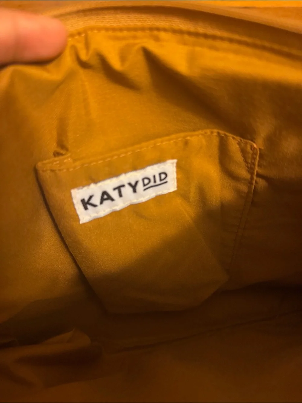 Katydid Tan Spotted Wristlet Clutch